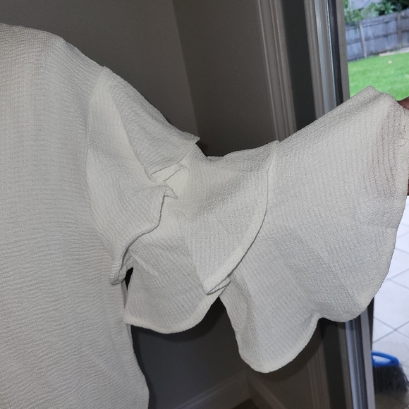 Anthropologie Endless Rose Tiered Ruffle Sleeve Blouse - Picture 6 of 11